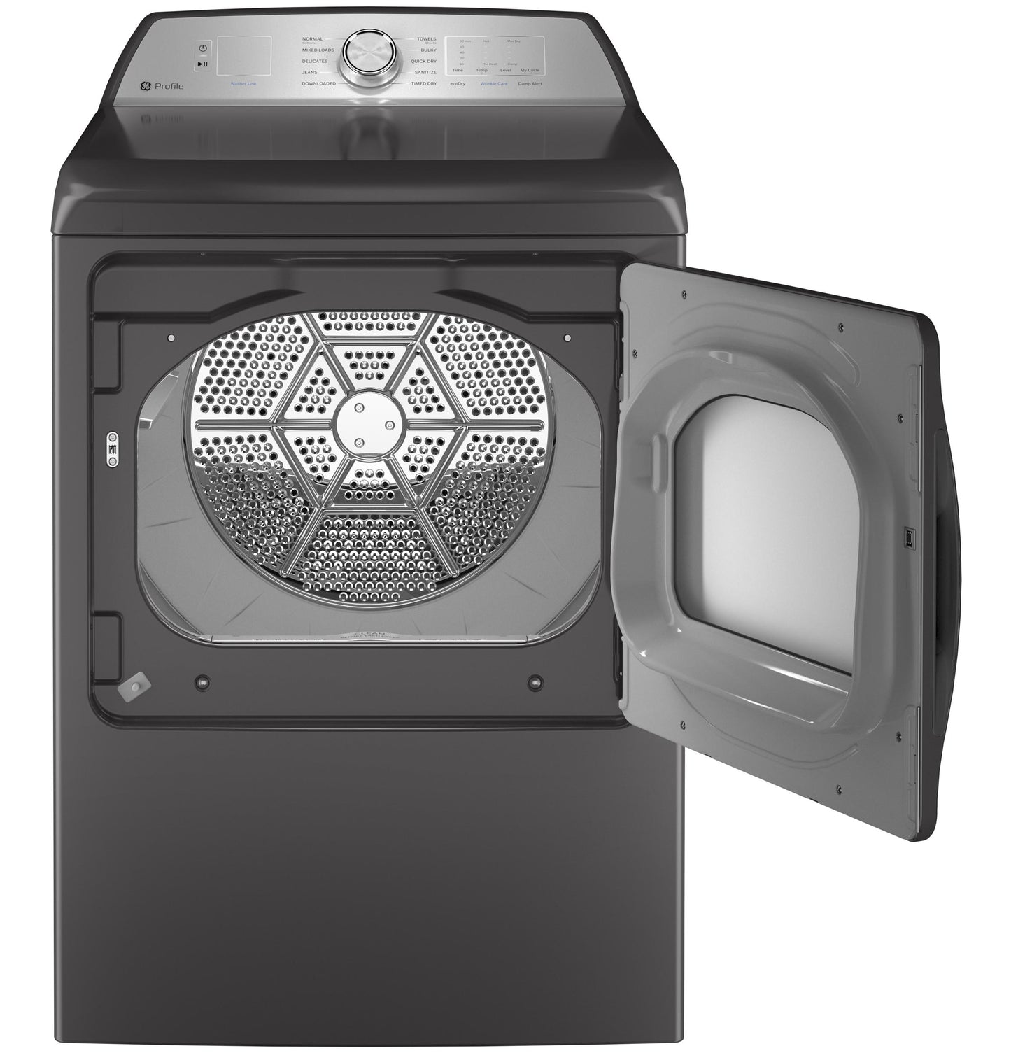 GE APPLIANCES PTD60GBPRDG GE Profile™ ENERGY STAR® 7.4 cu. ft. Capacity aluminized alloy drum Gas Dryer with Sanitize Cycle and Sensor Dry Gray - PTD60GBPRDG