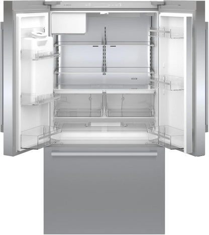 BOSCH B36CD50SNS 500 Series French Door Bottom Mount Refrigerator 36" Stainless steel (with anti-fingerprint), Total No Frost in Stainless Steel - B36CD50SNS