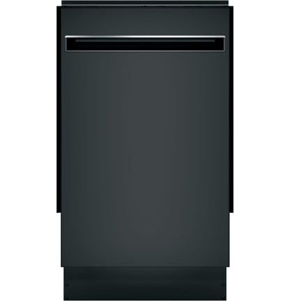 GE APPLIANCES GE Profile 18" ADA Compliant in Stainless Steel Interior Dishwasher with Sanitize Cycle Black - PDT145SGLBB
