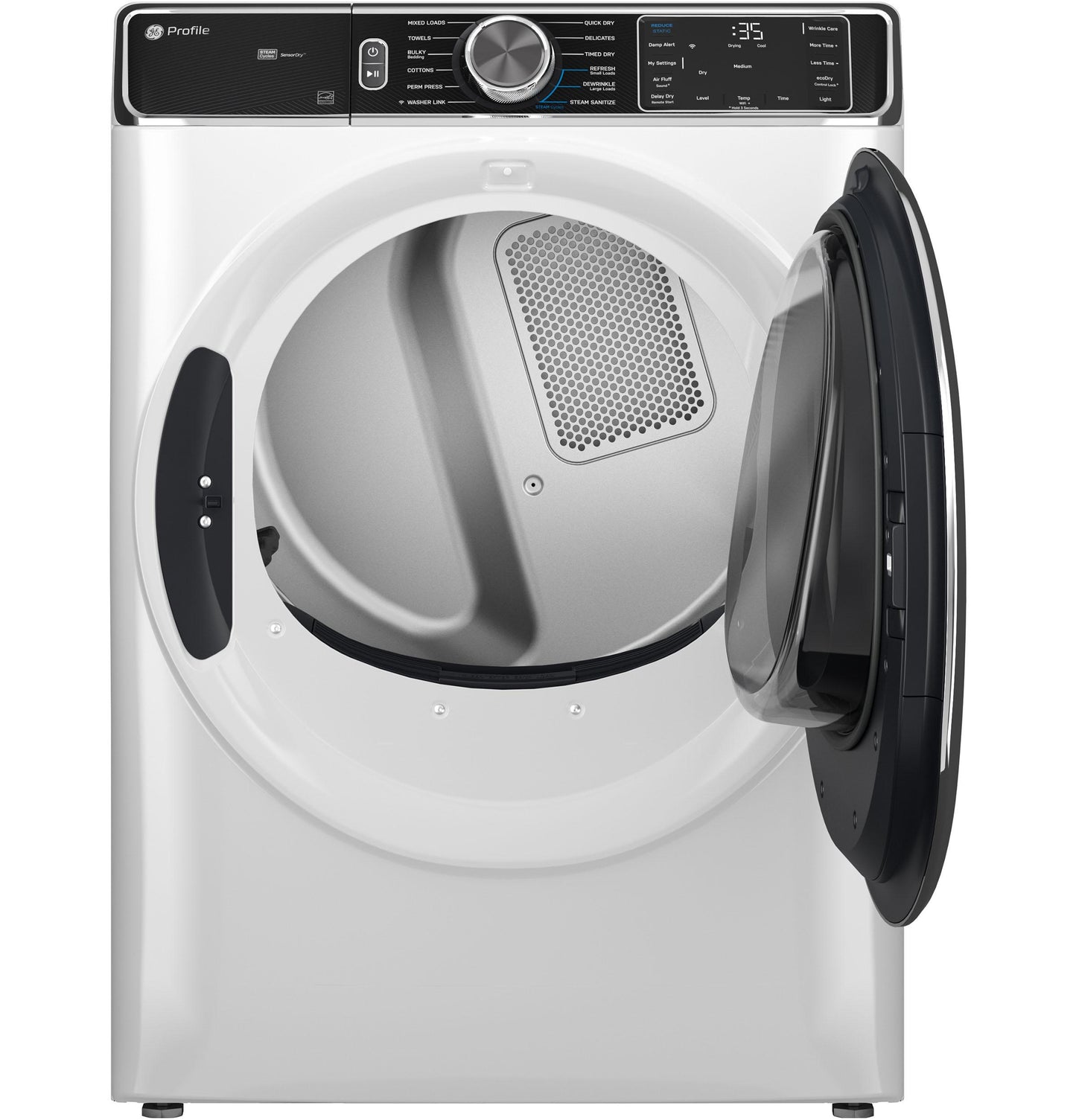 GE APPLIANCES PFD87GSSVWW GE Profile™ 7.8 cu. ft. Capacity Smart Front Load Gas Dryer with Steam and Sanitize Cycle White - PFD87GSSVWW