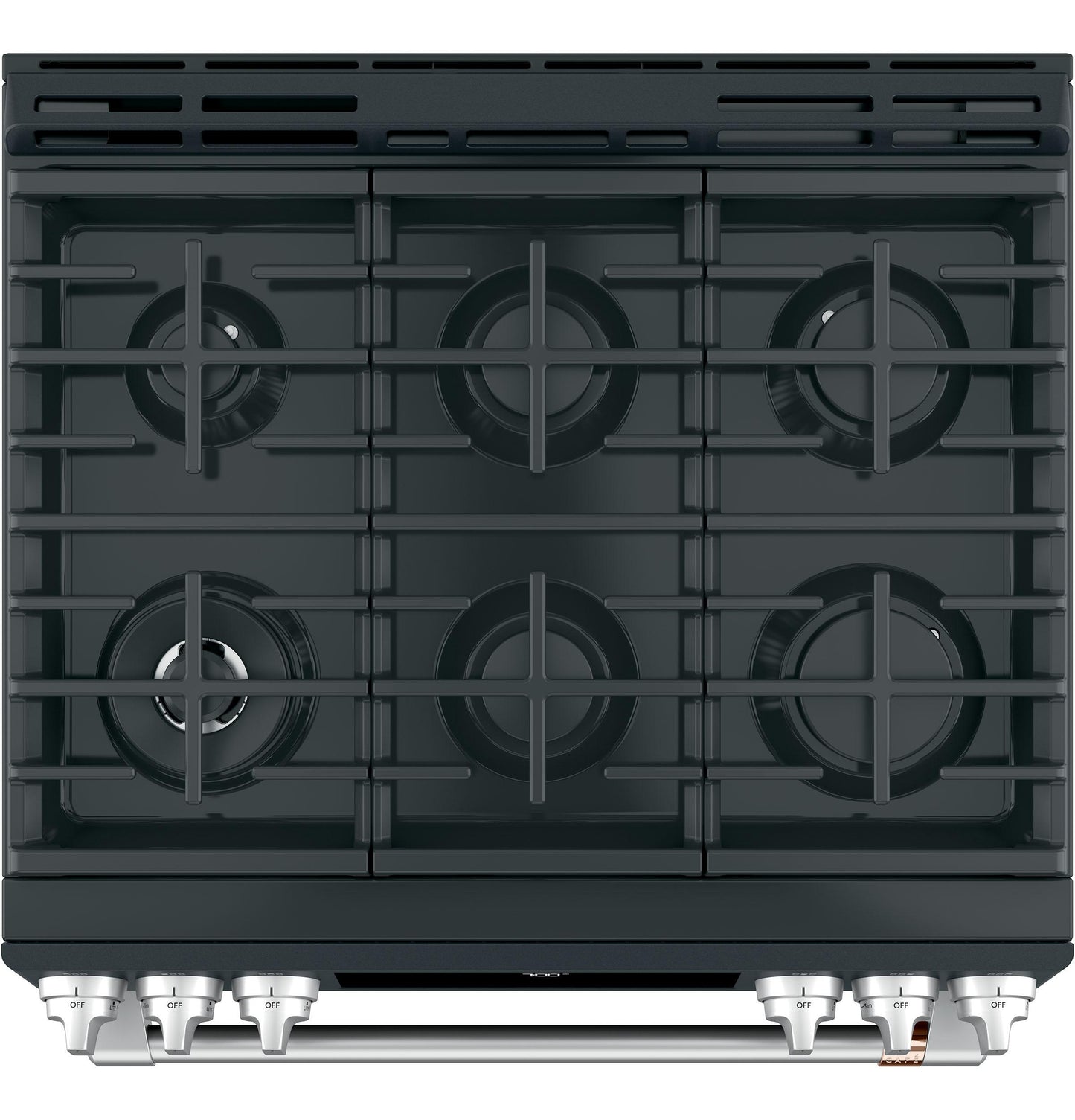 GE APPLIANCES CAFE CGS700P3MD1 CAFé™ 30" Smart Slide-In, Front-Control, Gas Range with Convection Oven Black - CGS700P3MD1