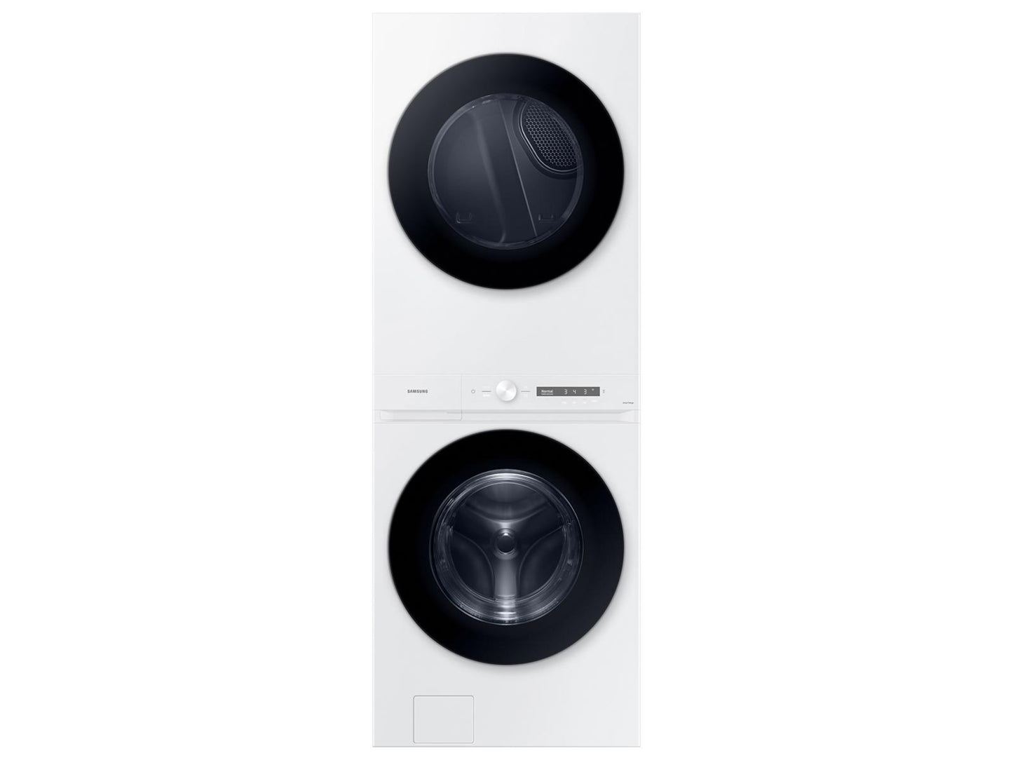 SAMSUNG WH46DBH100GW Bespoke 4.6 cu. ft. AI Laundry Hub™ Large Capacity Single Unit Washer with Steam Wash and 7.6 cu. ft. Gas Dryer in White - WH46DBH100GW