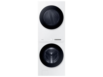 SAMSUNG WH46DBH100GW Bespoke 4.6 cu. ft. AI Laundry Hub™ Large Capacity Single Unit Washer with Steam Wash and 7.6 cu. ft. Gas Dryer in White - WH46DBH100GW