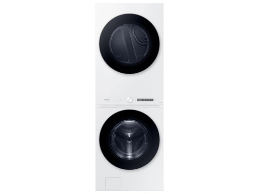SAMSUNG WH46DBH100GW Bespoke 4.6 cu. ft. AI Laundry Hub™ Large Capacity Single Unit Washer with Steam Wash and 7.6 cu. ft. Gas Dryer in White - WH46DBH100GW