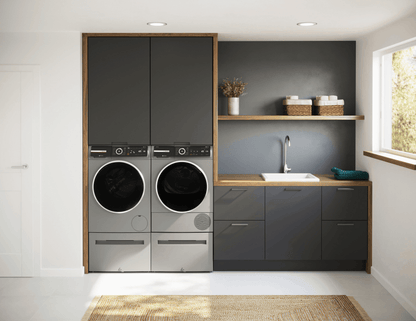 BOSCH WQB245AXUC 800 Series, heat pump dryer, Silver inox Silver