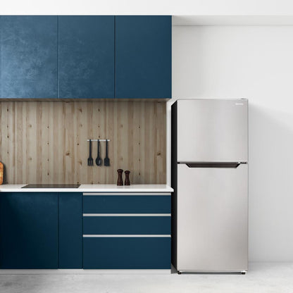 DANBY Danby 10.1 cu. ft. Top Mount Apartment Size Fridge in Stainless Steel Look in Stainless Steel - DFF101B1BSLDB