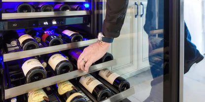 XO APPLIANCE XOU15WGBSL Wine Cooler, 15" Black Stainless, Left Hinge Black in Stainless Steel - XOU15WGBSL