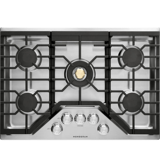MONOGRAM Monogram 30" Deep-Recessed Gas Cooktop in Stainless Steel - ZGU30RSLSS