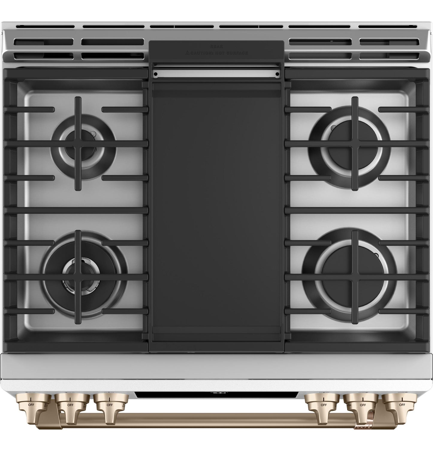 CAFE 30" Smart Slide-In, Front-Control, Gas Range with Convection Oven White - CGS700P4MW2