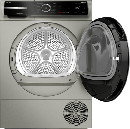 BOSCH WQB245AXUC 800 Series, heat pump dryer, Silver inox Silver