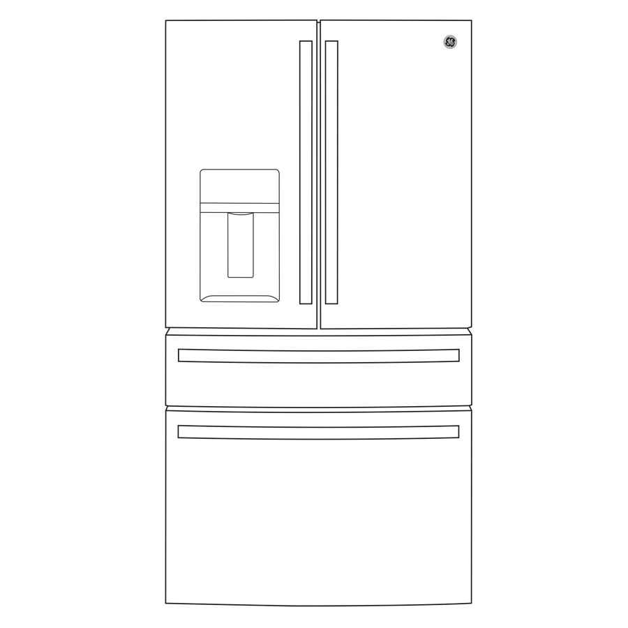 GE APPLIANCES PVD28BYNFS GE Profile™ ENERGY STAR® 27.9 Cu. Ft. Smart Fingerprint Resistant 4-Door French-Door Refrigerator with Door In Door in Stainless Steel - PVD28BYNFS