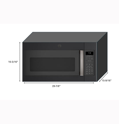 GE APPLIANCES 1.9 Cu. Ft. Over-the-Range Sensor Microwave Oven Black Slate - JVM7195FLDS