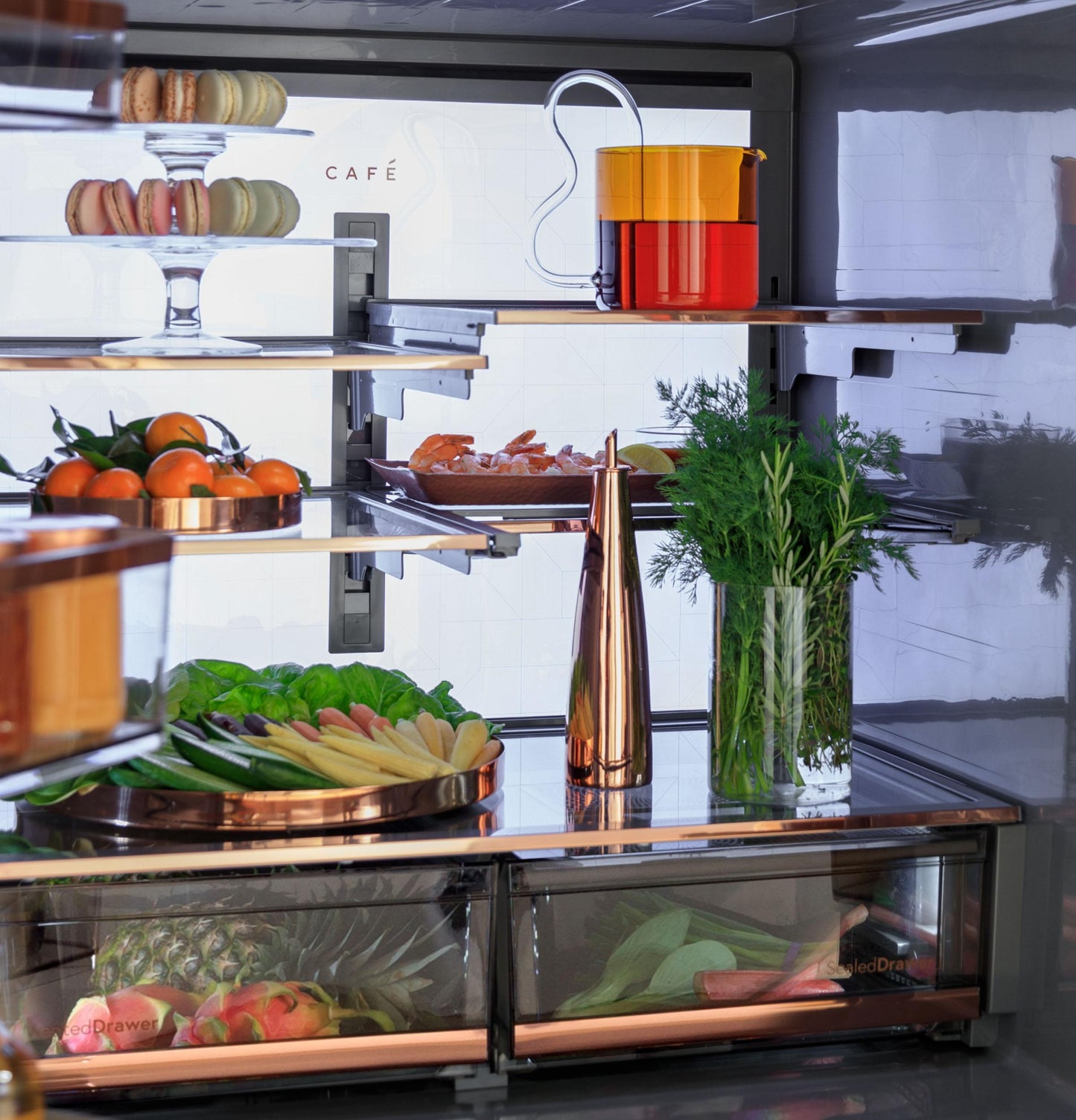 CAFE CVE28DP4NW2 CAFé™ ENERGY STAR® 27.8 Cu. Ft. Smart 4-Door French-Door Refrigerator White - CVE28DP4NW2