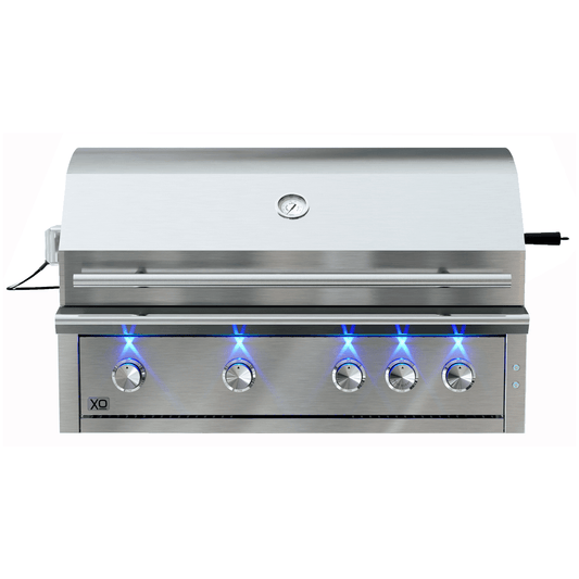 XO APPLIANCE XOGRILL42N 42" Grill 4 Burner with Rotiss Burner NG in Stainless Steel - XOGRILL42N