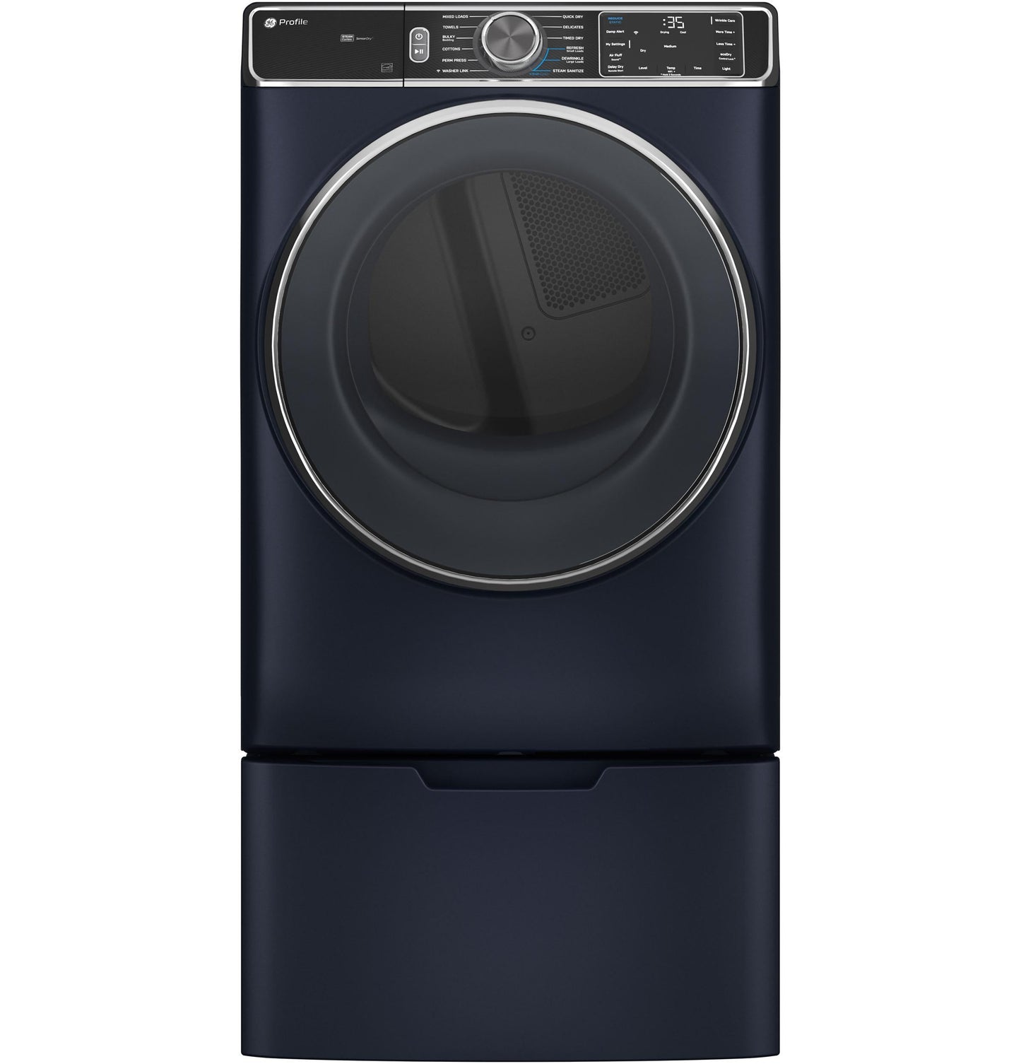 GE APPLIANCES PFD87GSPVRS GE Profile™ 7.8 cu. ft. Capacity Smart Front Load Gas Dryer with Steam and Sanitize Cycle Blue - PFD87GSPVRS