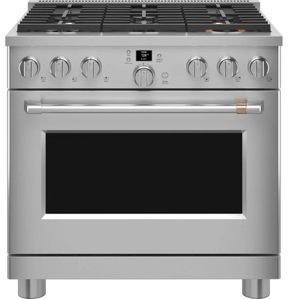 CAFE CAFé36" Smart All-Gas Commercial-Style Range with 6 Burners (Natural Gas) in Stainless Steel - CGY366P2TS1
