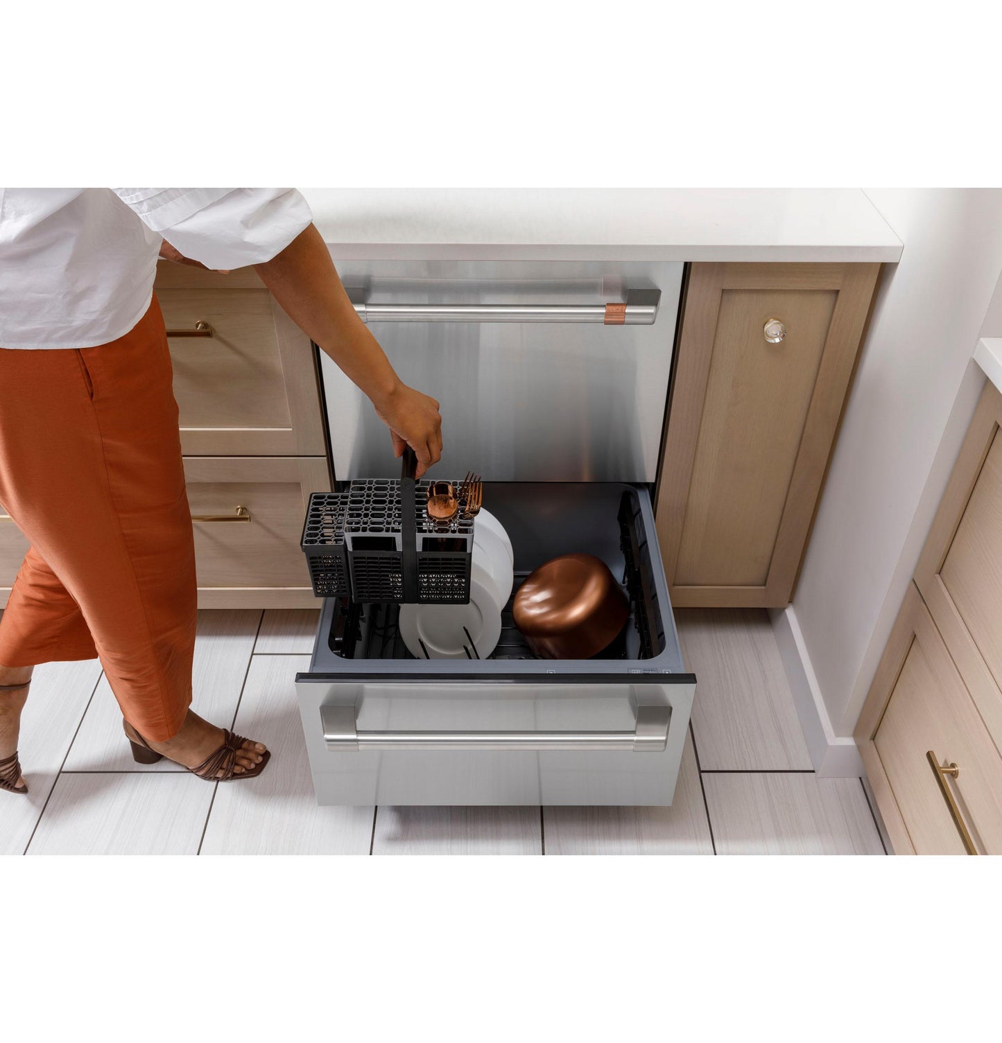 CAFE CDD420P2TS1 CAFé™ Dishwasher Double Drawer in Stainless Steel