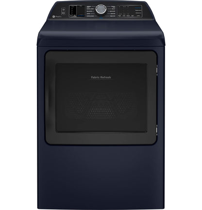 GE APPLIANCES GE Profile 7.3 cu. ft. Capacity Smart Gas Dryer with Fabric Refresh Blue - PTD90GBPTRS