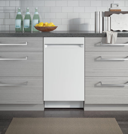 GE APPLIANCES GE Profile 18" ADA Compliant in Stainless Steel Interior Dishwasher with Sanitize Cycle White - PDT145SGLWW