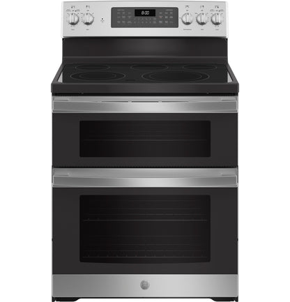 GE APPLIANCES GE 30" Free-Standing Electric Double Oven Convection Range in Stainless Steel - JBS86SPSS