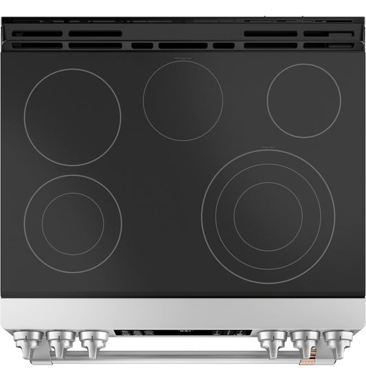 CAFE CES700P2MS1 CAFé™ 30" Smart Slide-In, Front-Control, Radiant and Convection Range in Stainless Steel - CES700P2MS1