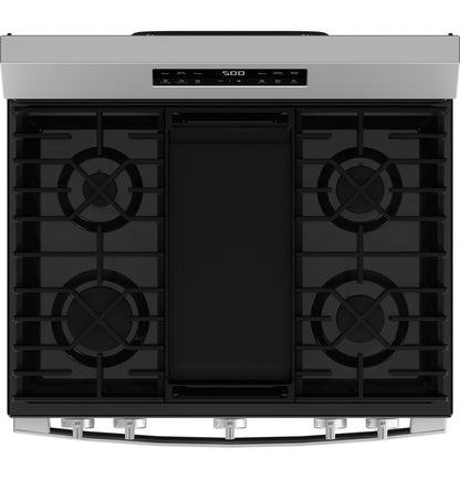 GE APPLIANCES 30" Free-Standing Gas Range with Crisp Mode in Stainless Steel - GGF500PVSS
