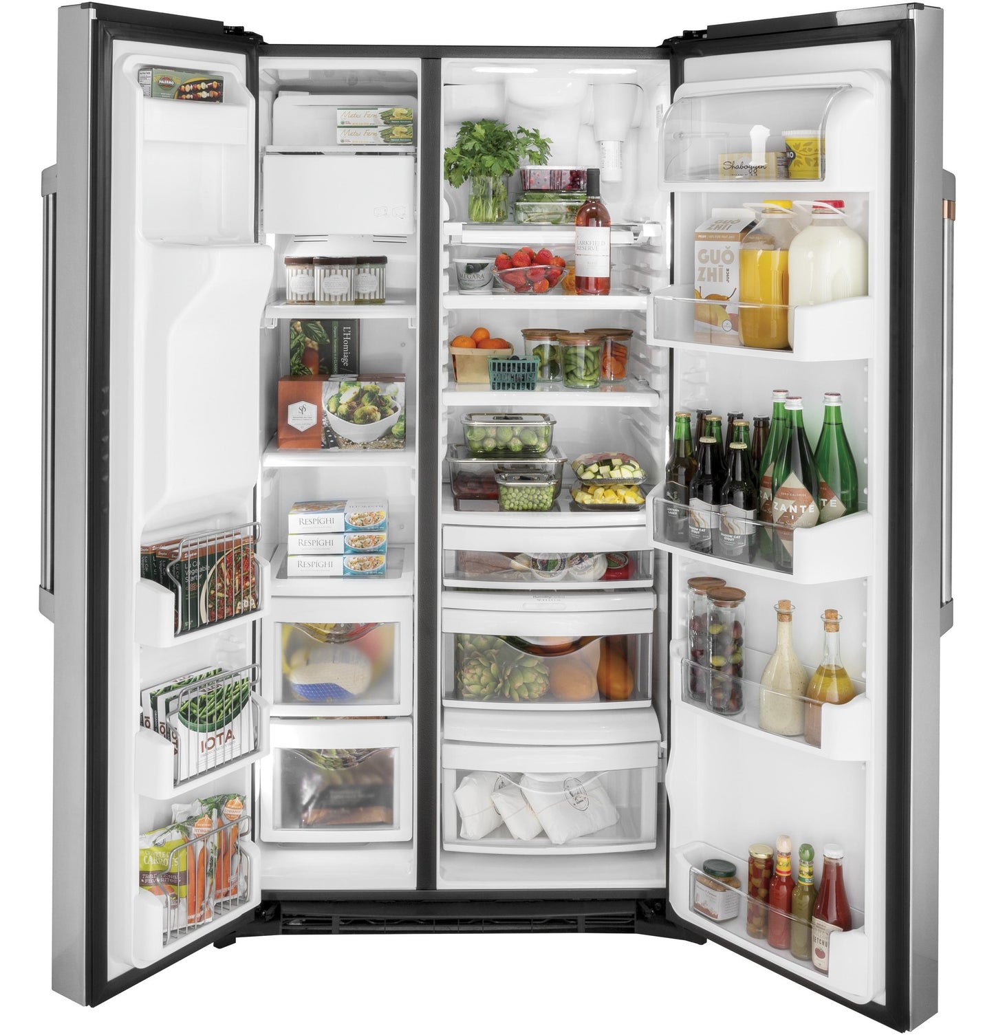 CAFE  21.9 Cu. Ft. Counter-Depth Side-By-Side Refrigerator in Stainless Steel - CZS22MP2NS1