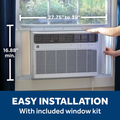 GE APPLIANCES AWGH08WWF GE® 8,000 BTU Smart Heat/Cool Electronic Window Air Conditioner for Medium Rooms up to 350 sq. ft. White - AWGH08WWF