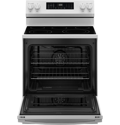 GE APPLIANCES GRF600AVWW GE® ENERGY STAR® 30" Free-Standing Electric Convection Range with No Preheat Air Fry and EasyWash™ Oven Tray White - GRF600AVWW