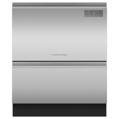FISHER & PAYKEL DD24DT2NX9 Series 7 Contemporary Tall Double DishDrawer™ Dishwasher in Stainless Steel - DD24DT2NX9