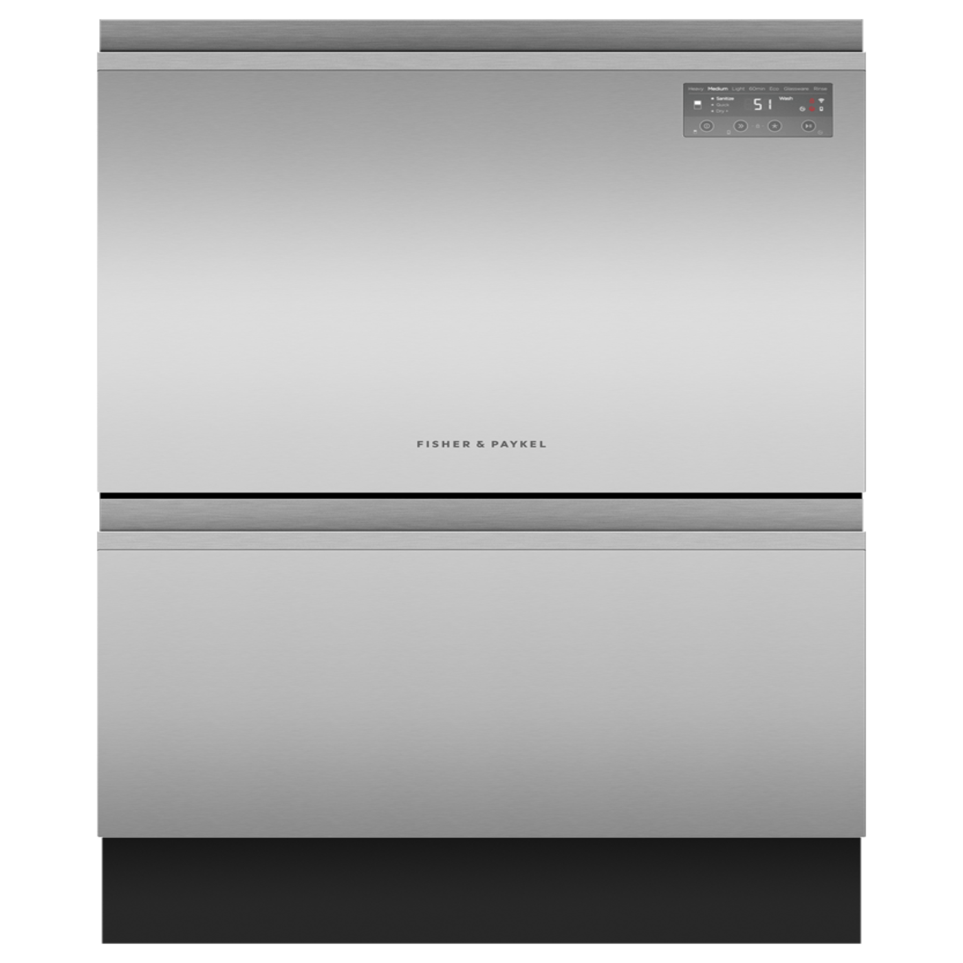 FISHER & PAYKEL DD24DT2NX9 Series 7 Contemporary Tall Double DishDrawer™ Dishwasher in Stainless Steel - DD24DT2NX9