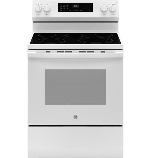 GE APPLIANCES GRF600AVWW GE® ENERGY STAR® 30" Free-Standing Electric Convection Range with No Preheat Air Fry and EasyWash™ Oven Tray White - GRF600AVWW