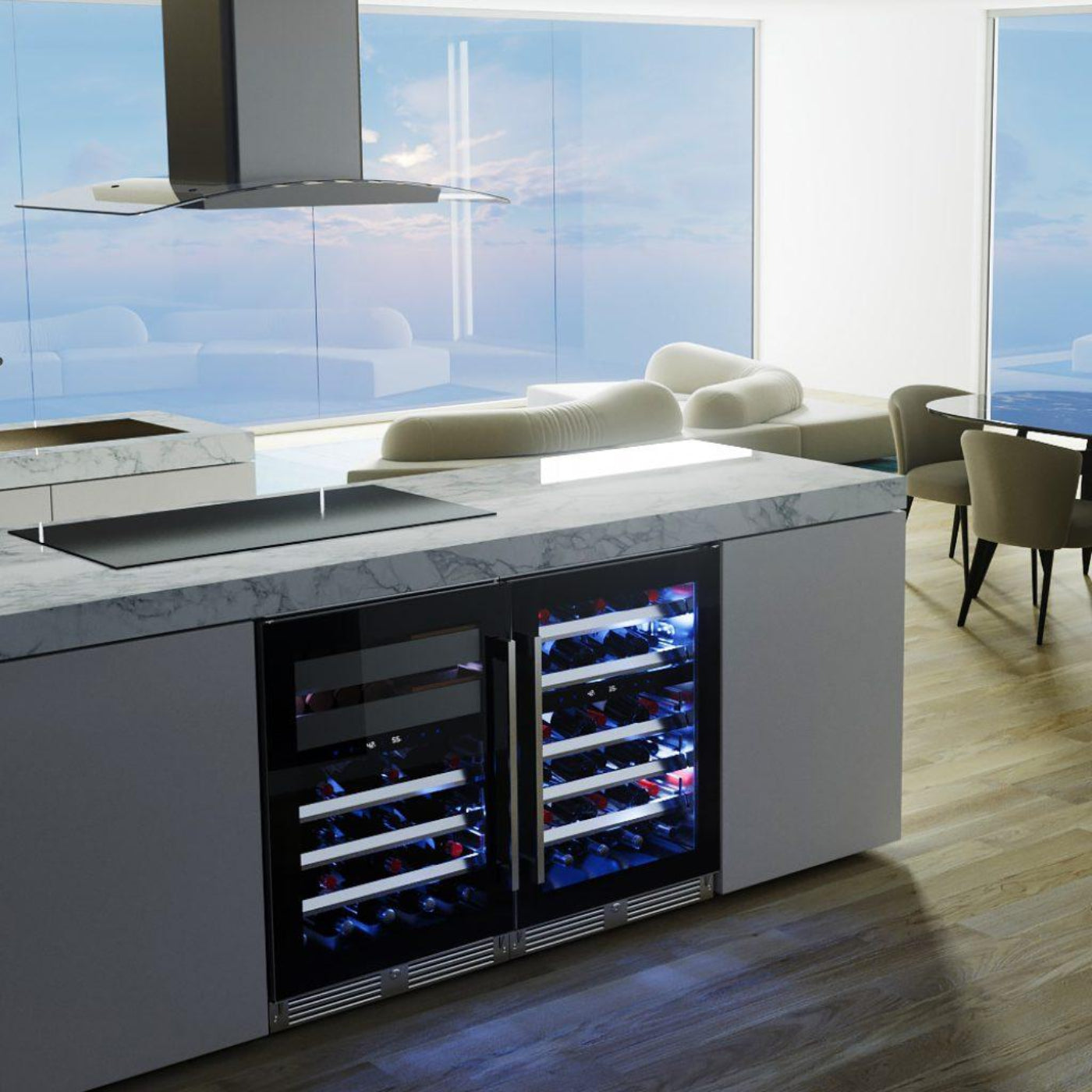 XO APPLIANCE XOU24WWGOR Wine and Weed 24" Panel Ready Glass, Right Hinge Custom Panel Ready - XOU24WWGOR