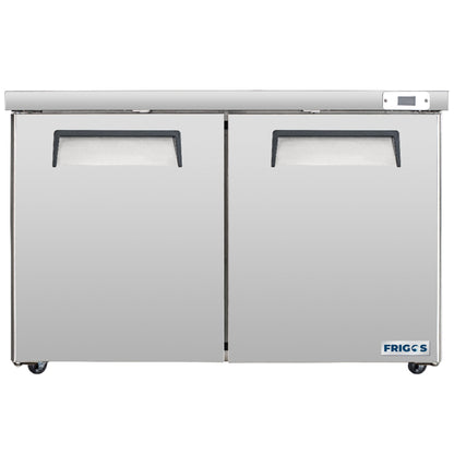 Frigos Commercial Undercounter Refrigerator 60" Width 2 Door Frigos with Aluminum Interior with 304 Stainless Steel Floor - FG-UCRF-60