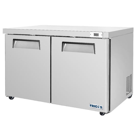 Frigos Commercial Undercounter Refrigerator 60" Width 2 Door Frigos with Aluminum Interior with 304 Stainless Steel Floor - FG-UCRF-60