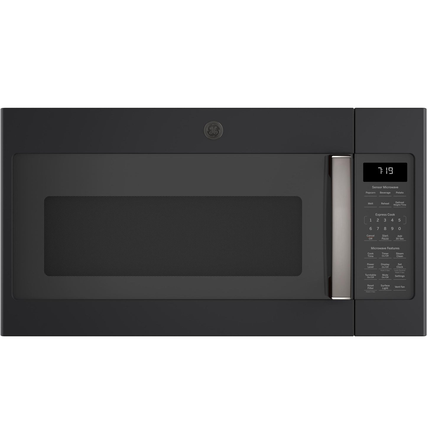 GE APPLIANCES 1.9 Cu. Ft. Over-the-Range Sensor Microwave Oven Black Slate - JVM7195FLDS