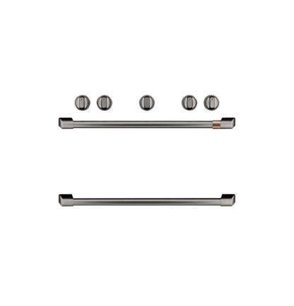 CAFE CXFSGHKPMBT CAFé Freestanding Gas Knobs and Handles - Brushed Black in Stainless Steel - CXFSGHKPMBT