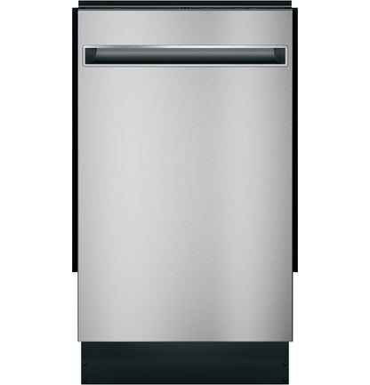 GE APPLIANCES PDT145SSLSS GE Profile™ ENERGY STAR® 18" ADA Compliant in Stainless Steel Interior Dishwasher with Sanitize Cycle in Stainless Steel - PDT145SSLSS
