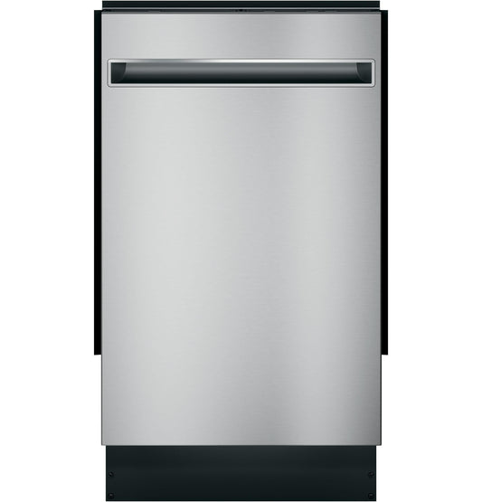 GE APPLIANCES PDT145SSLSS GE Profile™ ENERGY STAR® 18" ADA Compliant in Stainless Steel Interior Dishwasher with Sanitize Cycle in Stainless Steel - PDT145SSLSS