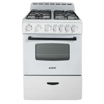 AVANTI GR2414CW Avanti 24" Gas Range - White - GR2414CW