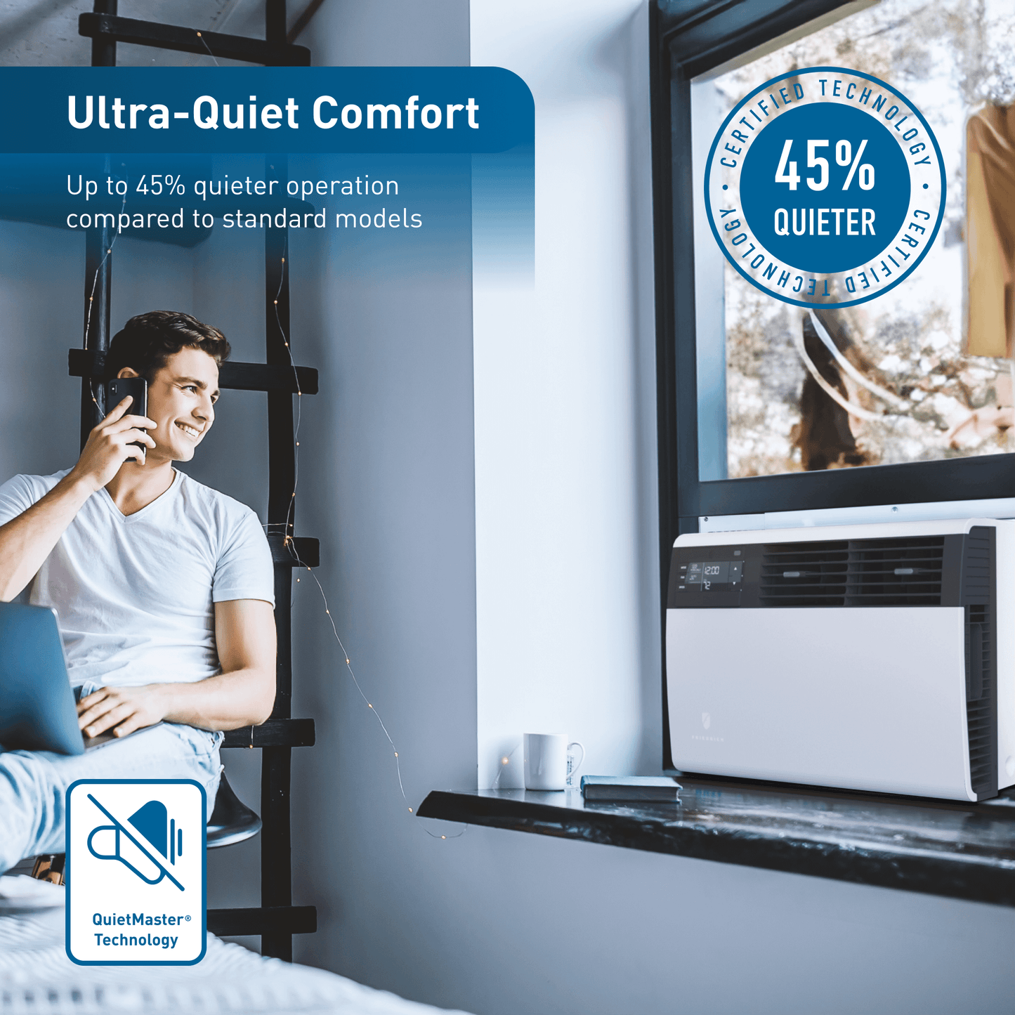 FRIEDRICH KCVS12B30A Friedrich K hl Inverter 12,000 BTU 230V Smart Window/Wall Air Conditioner - Cool only