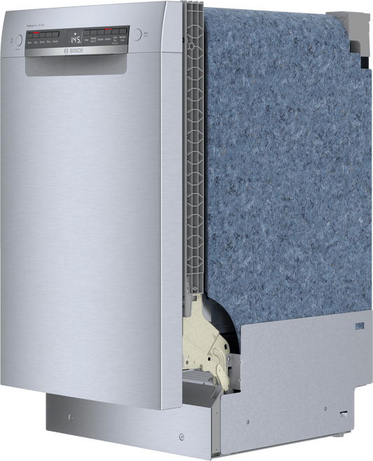 BOSCH SPE53C55UC 300 Series, built-under dishwasher, 17 3/4'', Brushed steel anti-fingerprint in Stainless Steel