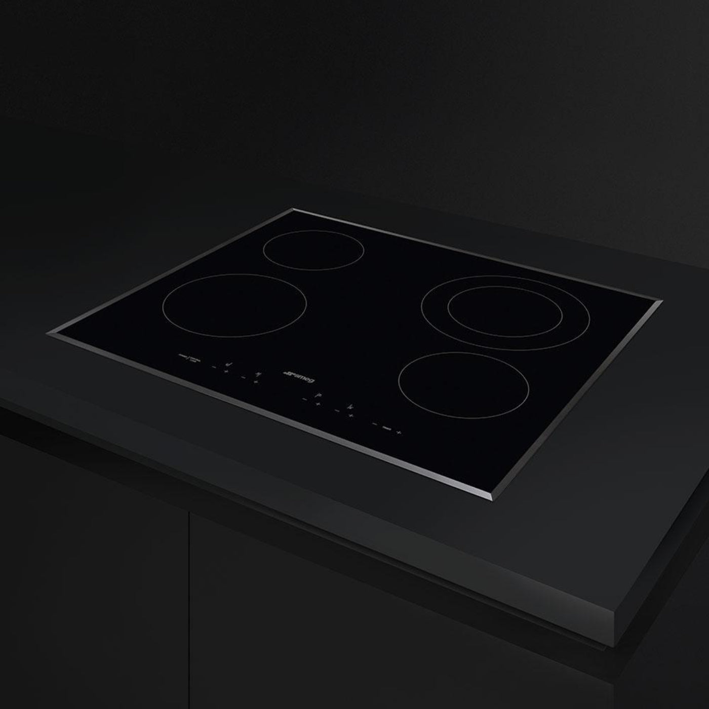 SMEG SEU244ETB Cooktop Black SEU244ETB Black - SEU244ETB