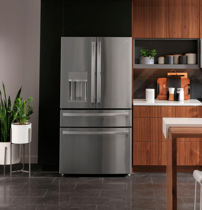GE APPLIANCES PVD28BYNFS GE Profile™ ENERGY STAR® 27.9 Cu. Ft. Smart Fingerprint Resistant 4-Door French-Door Refrigerator with Door In Door in Stainless Steel - PVD28BYNFS