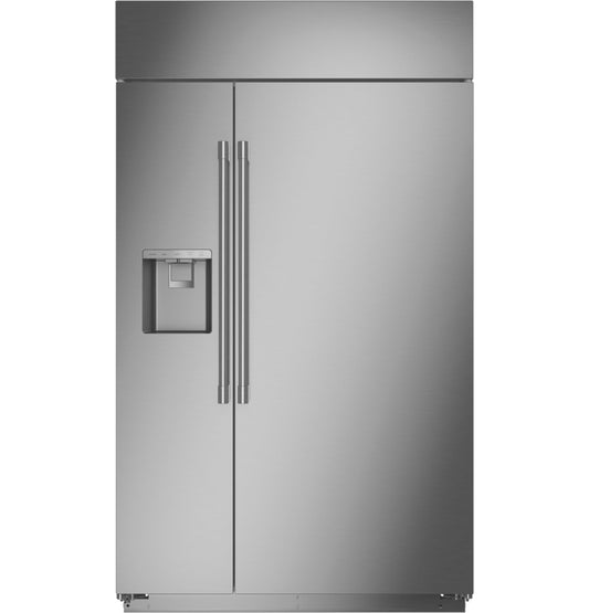MONOGRAM Monogram 48" Built-In Side-by-Side Refrigerator with Dispenser in Stainless Steel - ZISS480DNSS