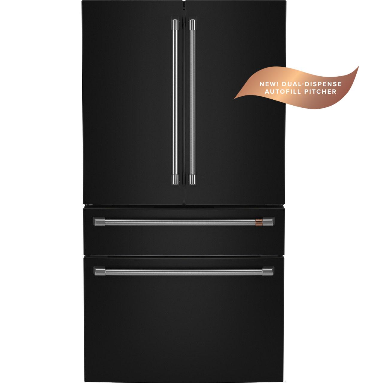 CAFE CJE23DP3WD1 CAFé™ ENERGY STAR® 23.2 Cu. Ft. Smart Counter-Depth 4-Door French-Door Refrigerator With Dual-Dispense AutoFill Pitcher Black - CJE23DP3WD1