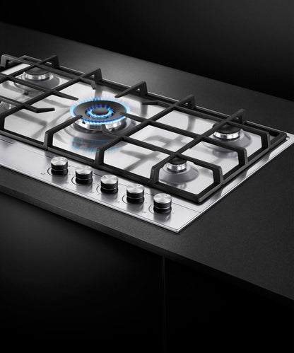 FISHER & PAYKEL CG365DLPX1N 36" Series 7 5 Burner Gas Cooktop in Stainless Steel - CG365DLPX1N