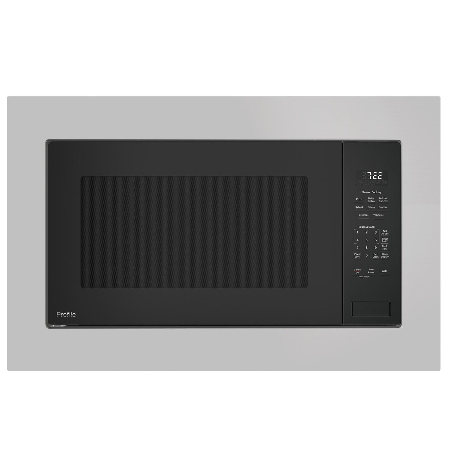 GE APPLIANCES PCWK22U1WDD GE Profile™ 2.2 Cu. Ft. Built-In Sensor Microwave Oven Gray - PCWK22U1WDD