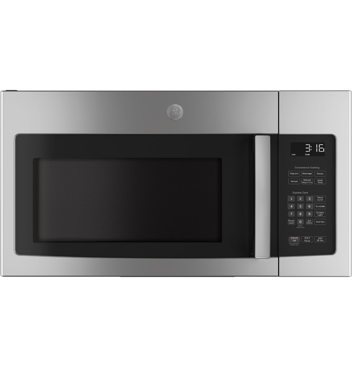 GE APPLIANCES 1.6 Cu. Ft. Over-the-Range Microwave Oven Black On Stainless - JVM3162RJSS