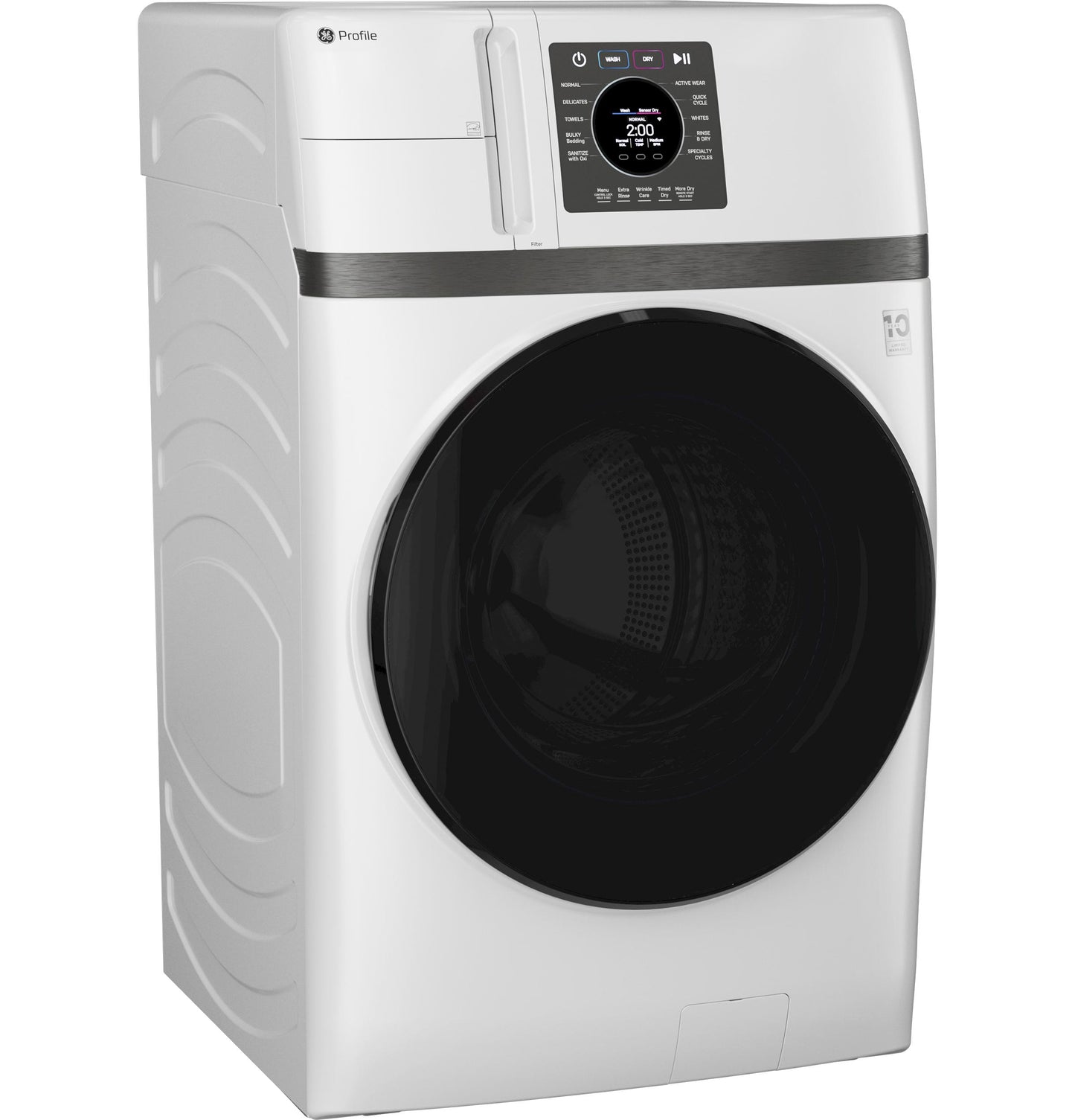 GE APPLIANCES PFQ83HSSWWW GE Profile™ ENERGY STAR® 4.6 cu. ft. Capacity UltraFast Combo with Ventless Inverter Heat Pump Technology Washer/Dryer White - PFQ83HSSWWW